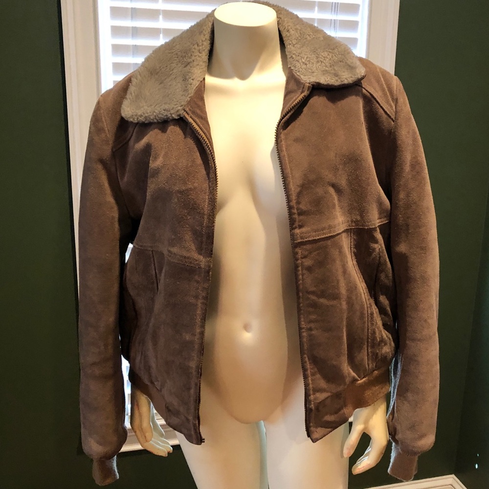 Vintage Peter England bomber with sheepskin Jacket